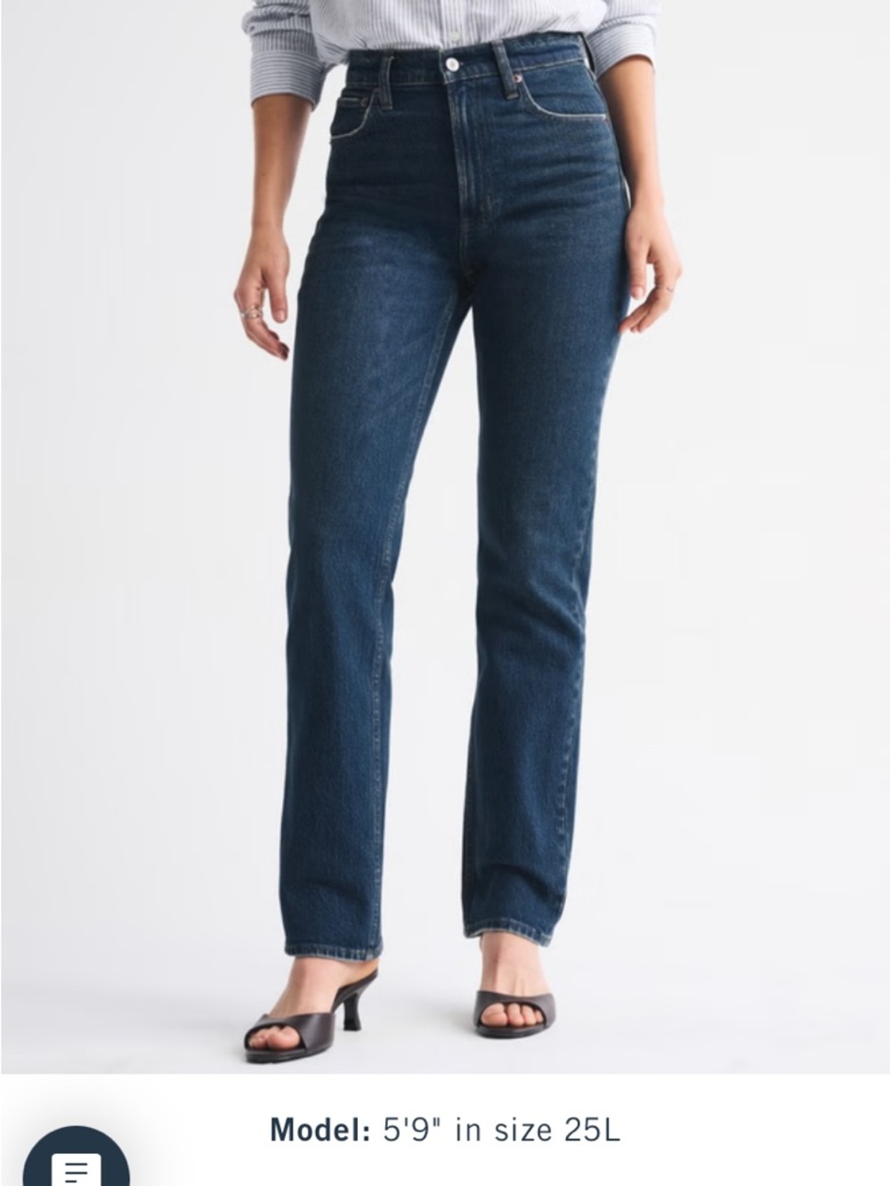 Abercrombie & Fitch The 90's Straight Leg Ultra High Rise Jean